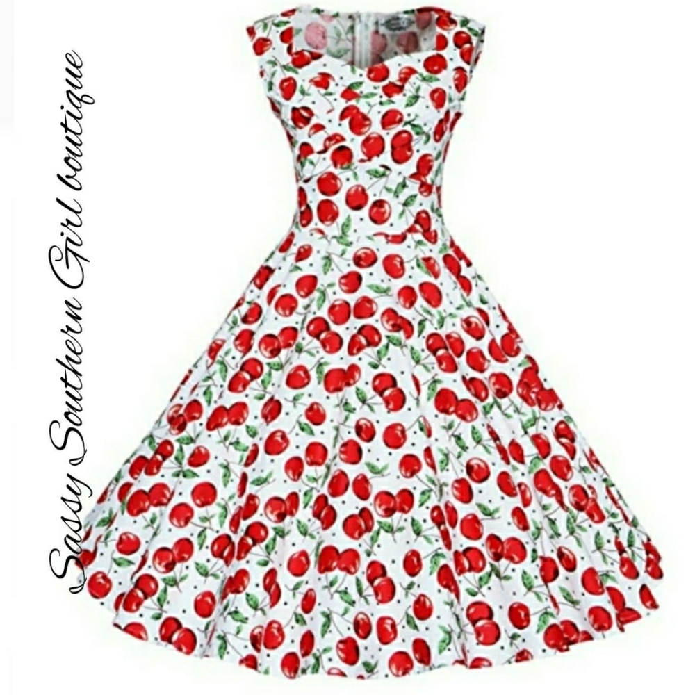 🆕⭐White cherry classic swing dress⭐